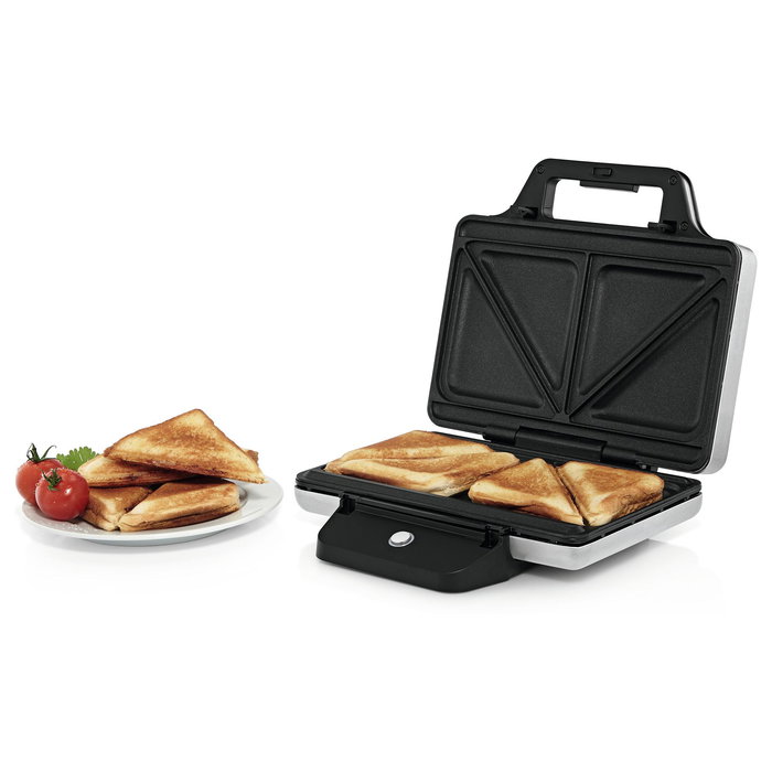 WMF Sandwichmaker Lono 0415150011 - Acero inoxidable, 2 bocadillos, 800 W, Negro y Plata WMF Sandwichmaker Lono 0415150011 - Acero inoxidable, 2 bocadillos, 800 W, Negro y Plata