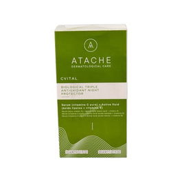 ATACHE Cvital Active Fluid+Serum 30Ml.+15Ml. Con Vitamina C Pura y Ácido Lipoico para Piel Desvitalizada