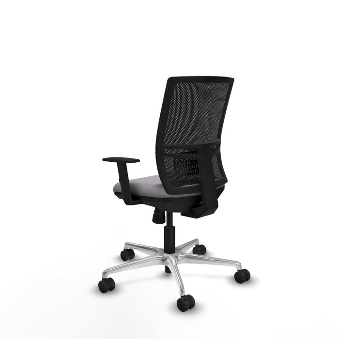 PIQUERAS Y CRESPO Silla de oficina Yunquera con mecanismo Sincro, Gris y Negro