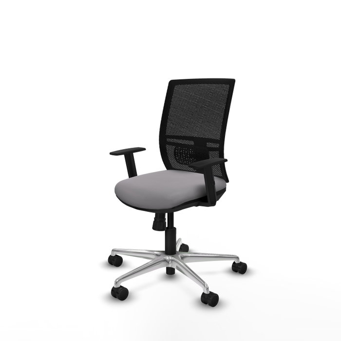 PIQUERAS Y CRESPO Silla de oficina Yunquera con mecanismo Sincro, Gris y Negro