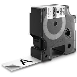 Dymo Cinta de Etiquetas Industrial Rhino 24 mm x 5,5 m Negro sobre Transparente