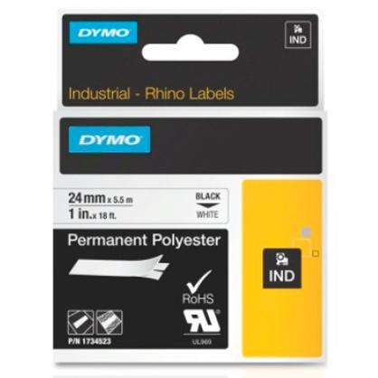 Dymo Rhino Cinta ID1-24 Negro sobre blanco, 24mm x 5,5m Dymo Rhino Cinta ID1-24 Negro sobre blanco, 24mm x 5,5m