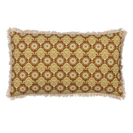 Cojín Beige-Marrón 100% Algodón 50 X 30 cm (Set de 2)