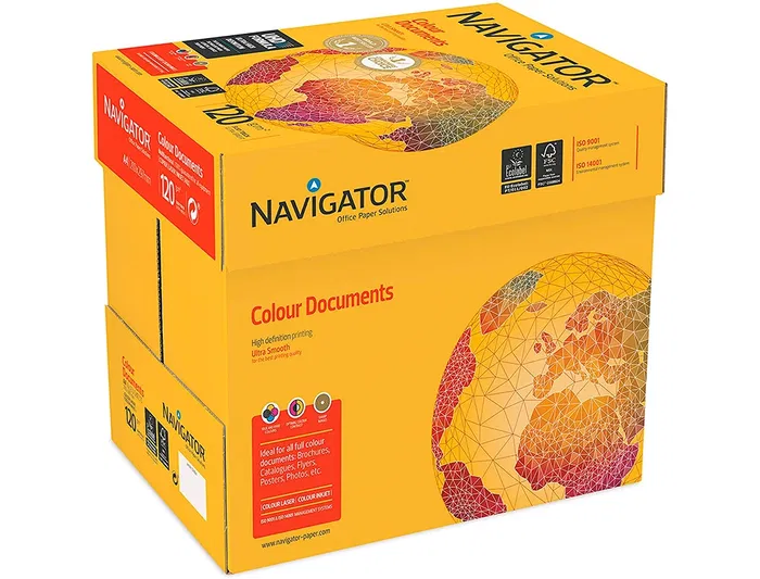 Navigator Papel DIN A3 120 gramos Paquete de 500 Hojas para Fotocopiadora, Impresión Inyección y Láser, Blanco