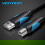 Vention VAS-A16-B100 Cable USB 2.0 USB-A a USB-B para Impresora y Periféricos, 1 Metro, Negro y Blanco