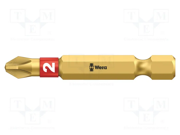 WERA Punta de destornillador Phillips PH2 BiTorsion 1/4 pulgadas 50 mm WERA Punta de destornillador Phillips PH2 BiTorsion 1/4 pulgadas 50 mm