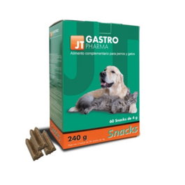 Gastro Pharma Snacks para Perros o Gatos - 240 gramos (3 Paquetes de 20 Snacks de 4 gramos cada uno)