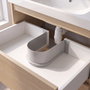 HERRAJES ALK Salva sifón para cajón de mueble de baño, Gris, 16mm