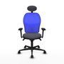 PIQUERAS Y CRESPO Silla de oficina Jorquera Gris y Azul