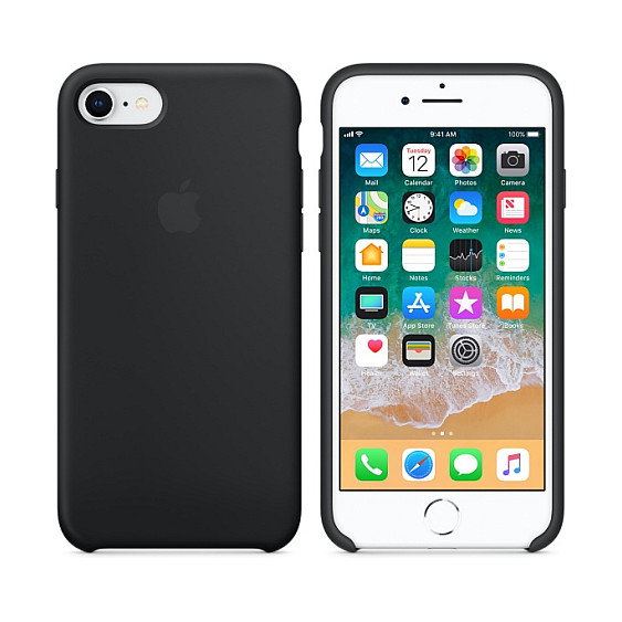 Apple MQGK2ZM/A Funda de silicona para iPhone 8/7, Negro