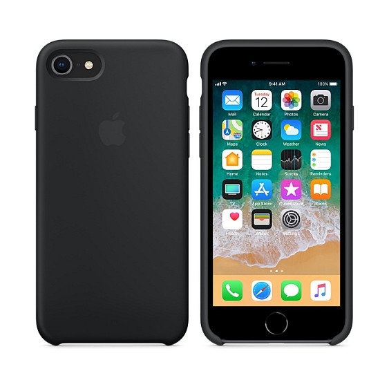 Apple MQGK2ZM/A Funda de silicona para iPhone 8/7, Negro