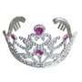 Atosa Tiara Plateada Con Pedrería Para Princesa Mujer O Niña