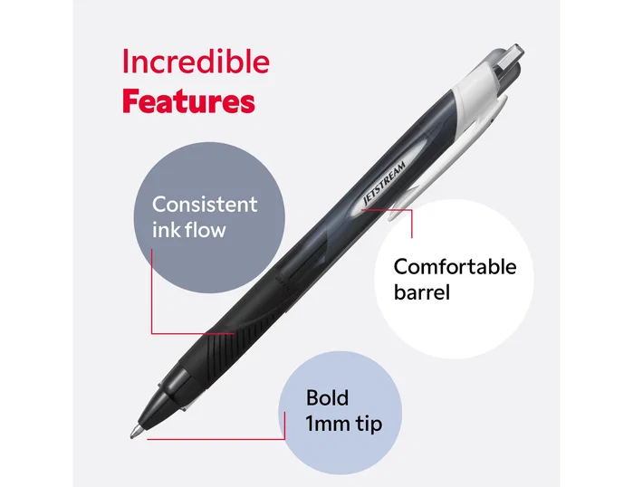 Uniball Bolígrafo Jet Stream Sport SXN-150E Tinta Híbrida Rojo