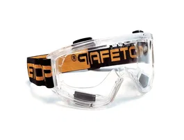 Safetop Gafas de Protección Panavista Panorámica PVC Visor Transparente con Banda Elástica