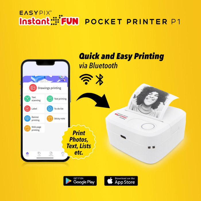 Easypix InstantFUN P1 Pocket Printer Blanco Easypix InstantFUN P1 Pocket Printer Blanco