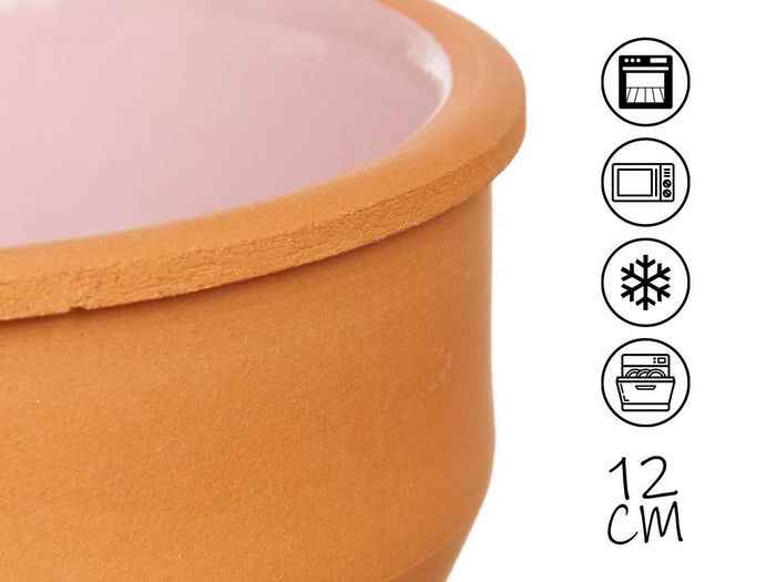 LA DEHESA Set 6 Cazuelas Barro 12 cm Rosa (Pieza: 11.5 x 11.5 x 4.5 cm) (Set de 8)