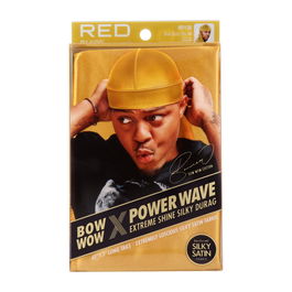 Red Kiss Durag Power Wave Extreme Silky Gold Capa de Cabello