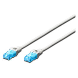 Digitus Cable de Red RJ45 U/UTP Cat5e 3m Blanco con Protector de Palanca
