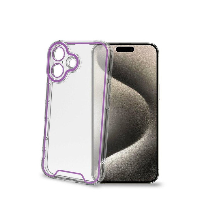 Celly funda para móvil iPhone 16 transparente Celly funda para móvil iPhone 16 transparente