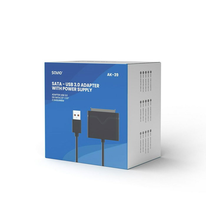 SAVIO Adaptador USB a SATA AK-39 de 0,5m
