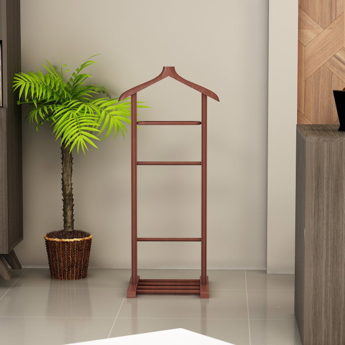 Hanah Home Beta Single - Mueble de Madera Maciza Estilo Rústico, Escandinavo y Country - Walnut