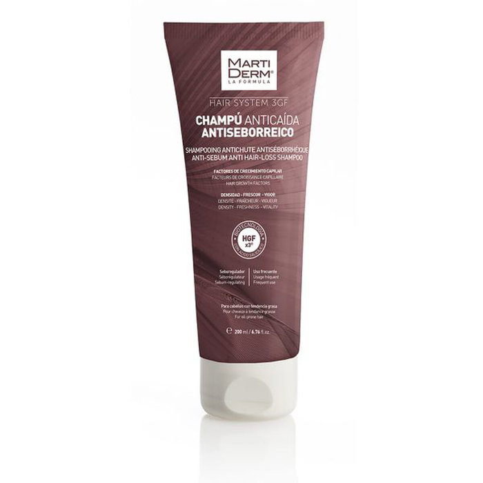 Martiderm Hair System 3GF Champú Anticaída y Antiseborreico 200 ml