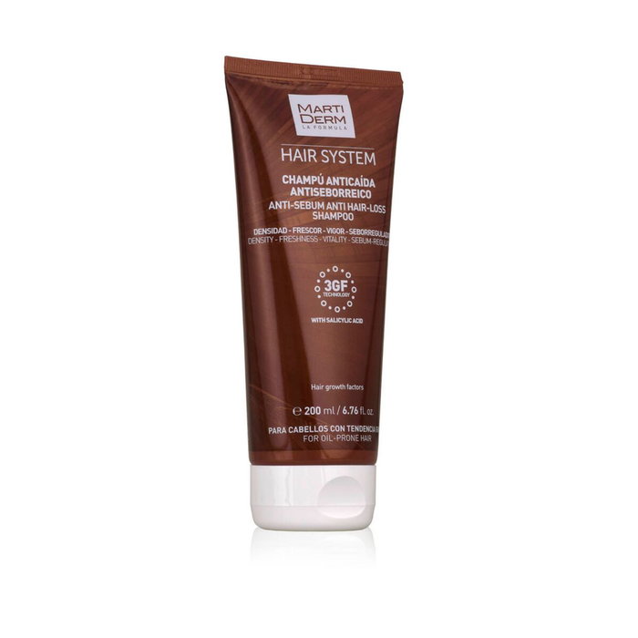 Martiderm Hair System 3GF Champú Anticaída y Antiseborreico 200 ml