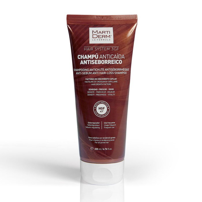 Martiderm Hair System 3GF Champú Anticaída y Antiseborreico 200 ml