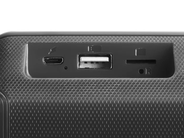 Mars Gaming Altavoz Portátil MSBAX 10W Estéreo con Bluetooth 5.0, Iluminación RGB, Batería Recargable (8h), USB, MicroSD, Radio FM, Color Negro