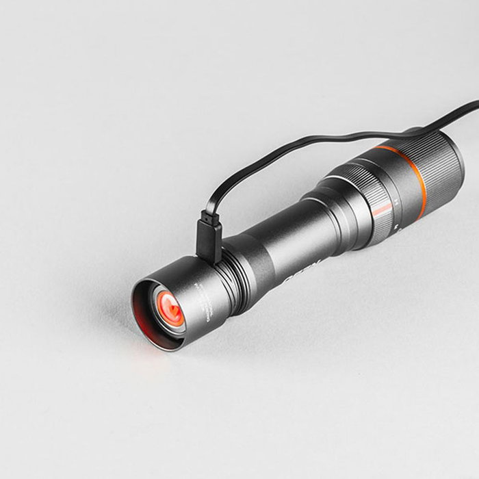 Nebo Linterna 1000 Lúmenes Recargable Nebo Davinci LED Negra Zoom X6 IP67 Hasta 20h