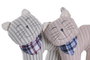 DKD Home Decor Sujetapuertas de Poliéster Diseño Gato, Surtido de 2 Unidades