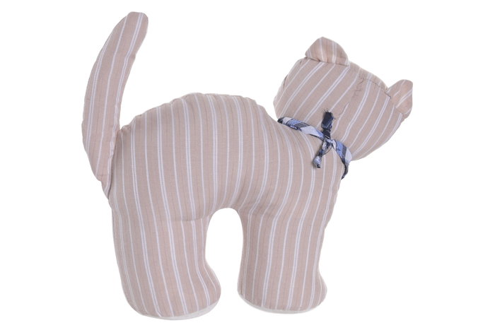 DKD Home Decor Sujetapuertas de Poliéster Diseño Gato, Surtido de 2 Unidades