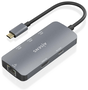Aisens USB-C Dock 6 en 1 ASUC-6P019-GR con HDMI 4K, RJ45 y 3xUSB-A, Gris