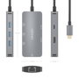 Aisens USB-C Dock 6 en 1 ASUC-6P019-GR con HDMI 4K, RJ45 y 3xUSB-A, Gris