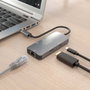 Aisens USB-C Dock 6 en 1 con HDMI 4K, RJ45 y 3xUSB-A, Gris