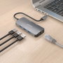 Aisens USB-C Dock 6 en 1 con HDMI 4K, RJ45 y 3xUSB-A, Gris
