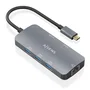 Aisens USB-C Dock 6 en 1 con HDMI 4K, RJ45 y 3xUSB-A, Gris