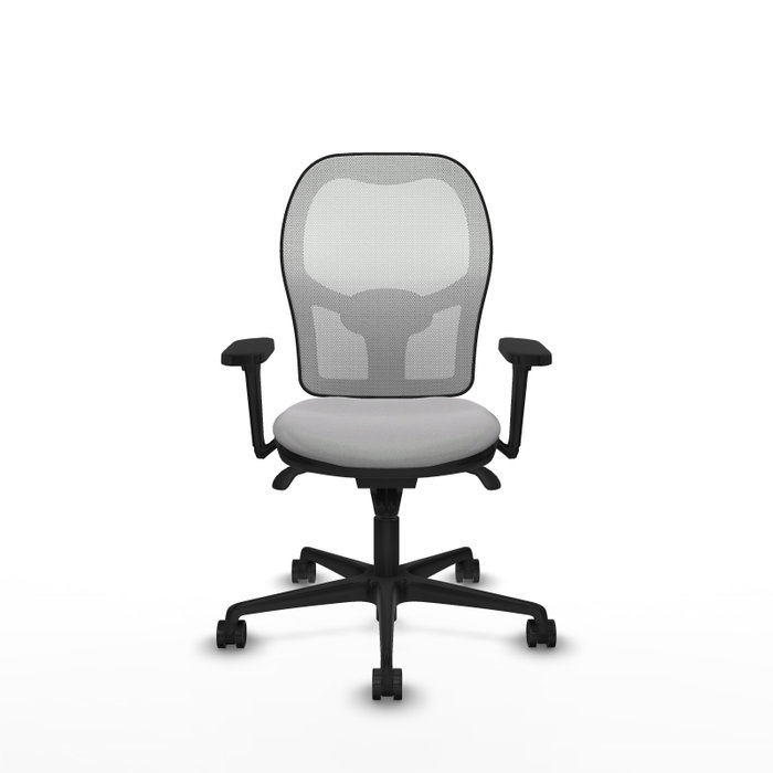 PIQUERAS Y CRESPO Silla de oficina Jorquera con mecanismo Sincro, Gris claro y Blanco PIQUERAS Y CRESPO Silla de oficina Jorquera con mecanismo Sincro, Gris claro y Blanco