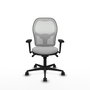 PIQUERAS Y CRESPO Silla de oficina Jorquera con mecanismo Sincro, Gris claro y Blanco