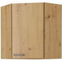 AUCUNE Mueble alto de esquina MODENA - 89 x 89 cm - Roble artesanal y negro mate