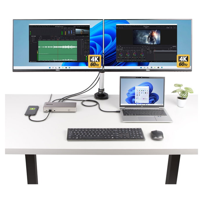 StarTech.com Docking Station USB4 para 3 Monitores 4K60, Gris