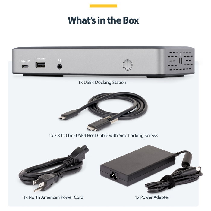 StarTech Docking Station USB4 para 3 Monitores 4K60 con PD 100W, Gris StarTech Docking Station USB4 para 3 Monitores 4K60 con PD 100W, Gris