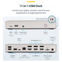 StarTech Docking Station USB4 para 3 Monitores 4K60 con PD 100W, Gris