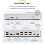 StarTech Docking Station USB4 para 3 Monitores 4K60 con PD 100W, Gris