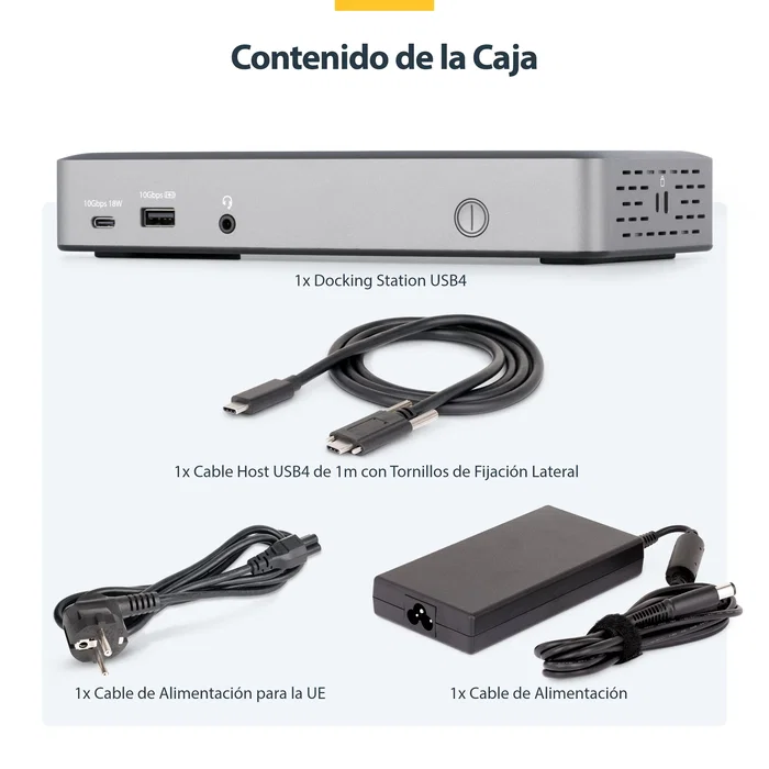 StarTech Docking Station USB4 para 3 Monitores 4K60 con PD 100W, Gris StarTech Docking Station USB4 para 3 Monitores 4K60 con PD 100W, Gris