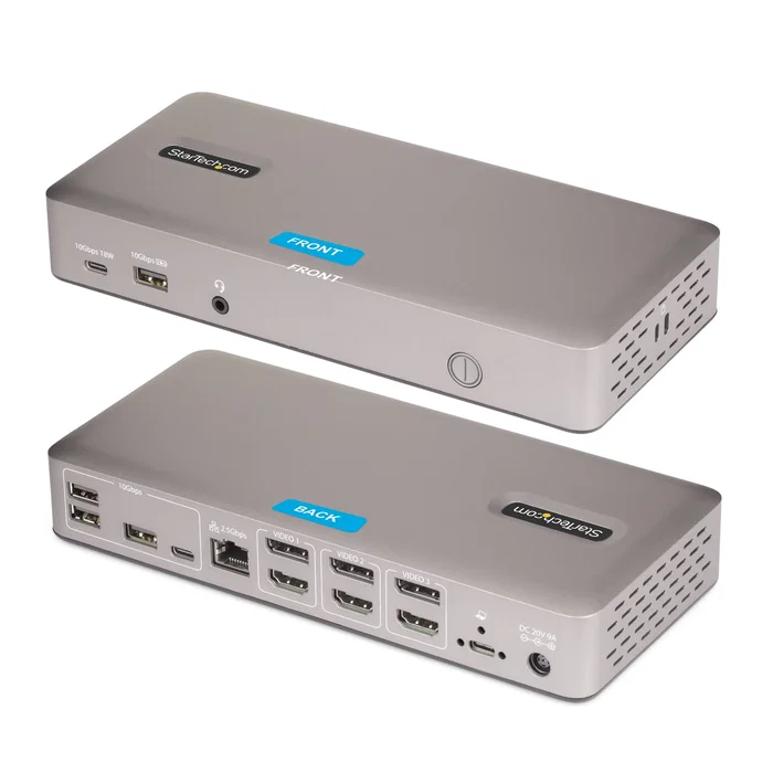 StarTech Docking Station USB4 para 3 Monitores 4K60 con PD 100W, Gris StarTech Docking Station USB4 para 3 Monitores 4K60 con PD 100W, Gris