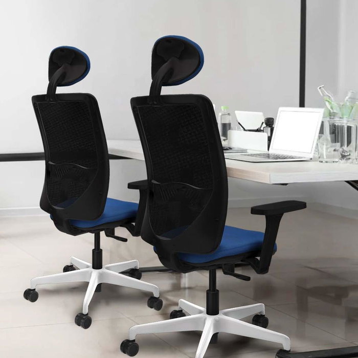 PIQUERAS Y CRESPO Silla de oficina Zulema con mecanismo Sincro, Tela Pistacho y Malla Blanca PIQUERAS Y CRESPO Silla de oficina Zulema con mecanismo Sincro, Tela Pistacho y Malla Blanca