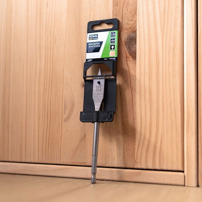 Koma Tools Broca Plana para Madera Ø32 x 152 mm Vástago Hexagonal para Taladrar Madera Blanda