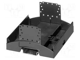 PHOENIX CONTACT Base de carcasa BC 107,6 con abrazaderas, negro