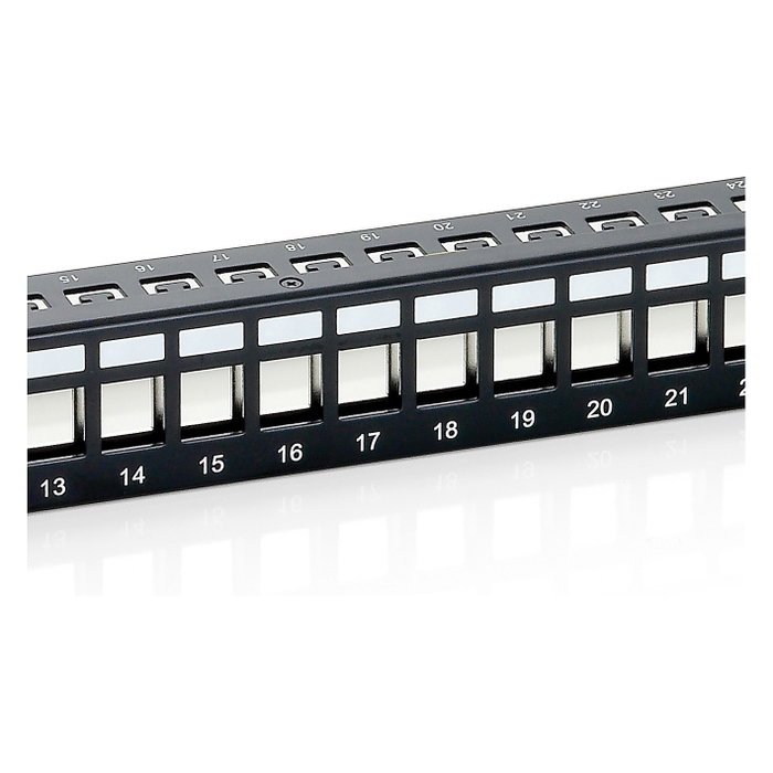 EQUIP Patchpanel 24x Cat6 19" FTP 1HE Keystone Montage sw